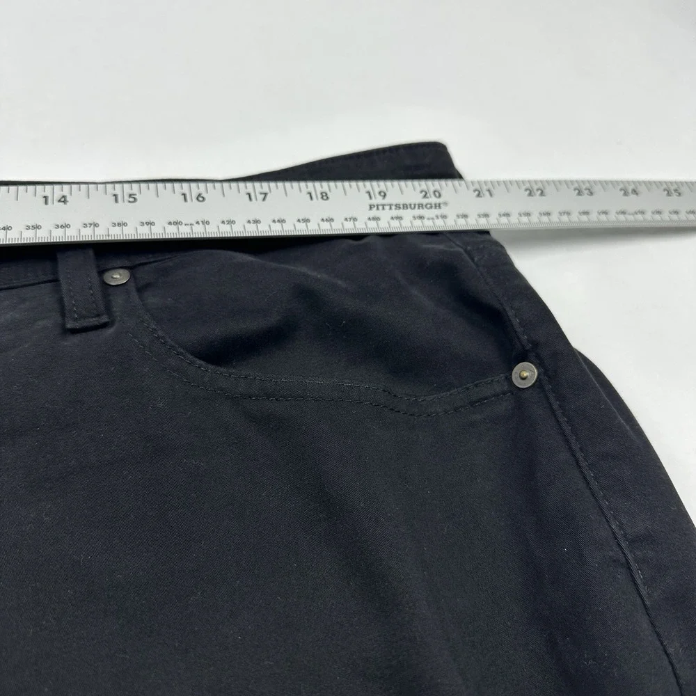 AG Adriano Goldschmied Everett Pants Mens 40‎ Black Slim Straight Italian Fabric